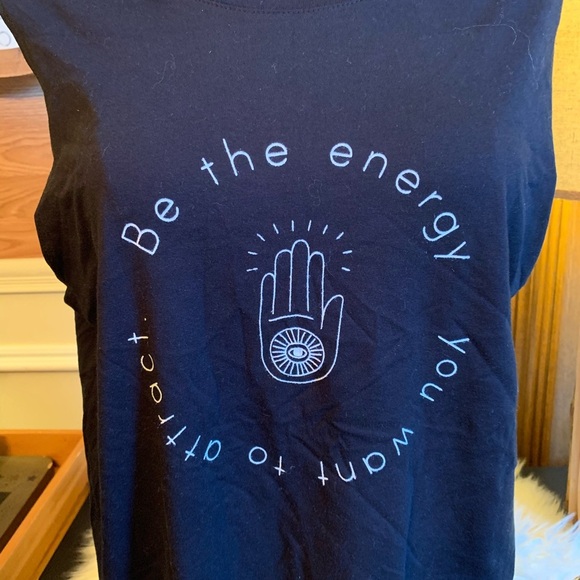 NWOT. 3/$25 Graphic Tee. Be the Energy Sleeveless - Picture 2 of 5